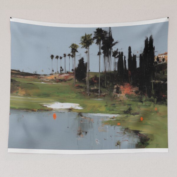 Item preview, Golf course with Palm Trees and a Tranquil Lake designed and sold by lautir.