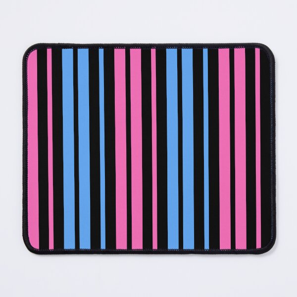 Item preview, Pink Blue Stripes On Black Pattern Design designed and sold by PatternTitan.