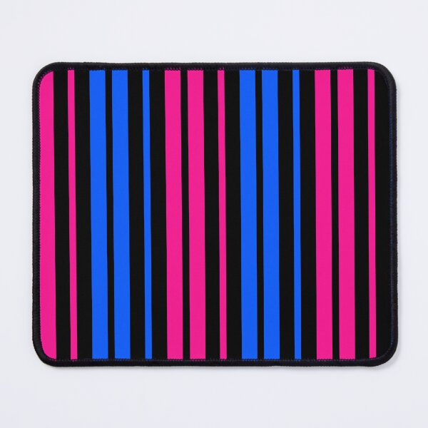Item preview, Pink Blue Stripes On Black Pattern Design designed and sold by PatternTitan.