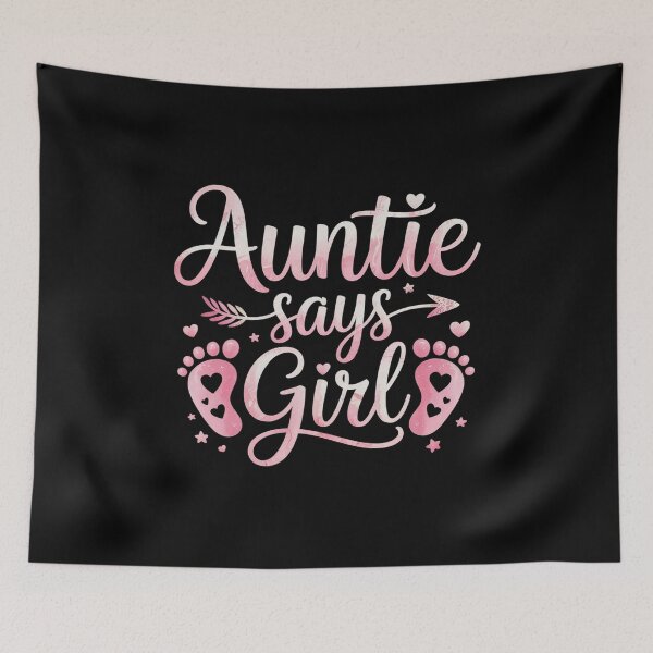 Item preview, Gender reveal Auntie says Girl baby matching family set  designed and sold by KotexTemu.