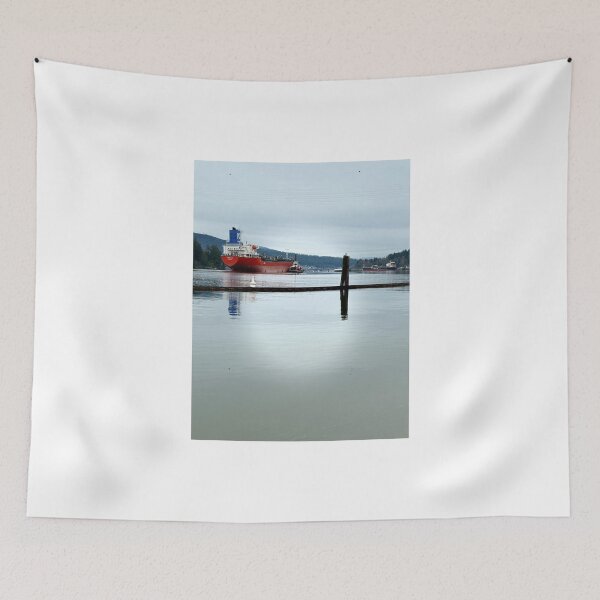 Item preview, Serene Harbor Scene with Cargo Ship designed and sold by veraD58.