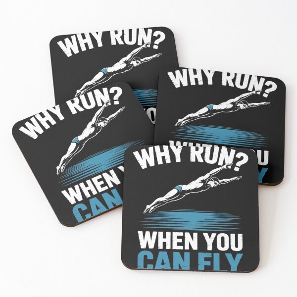 Item preview, Funny Swimming - Why Run When You Can Fly Swimmer designed and sold by InspiredFoul.