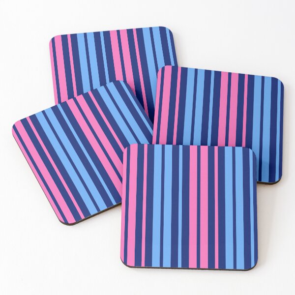 Item preview,  Pink Blue Stripes On Blue Pattern Design  designed and sold by PatternTitan.