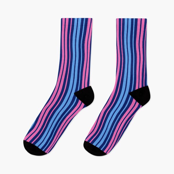 Item preview,  Pink Blue Stripes On Blue Pattern Design  designed and sold by PatternTitan.