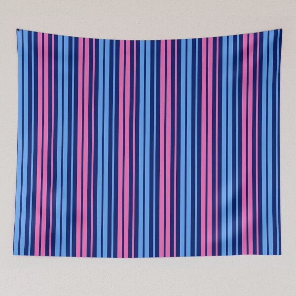 Item preview,  Pink Blue Stripes On Blue Pattern Design  designed and sold by PatternTitan.