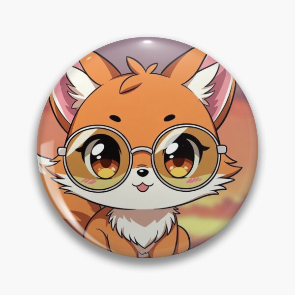 Artikelvorschau, Verspielter Anime-Fuchs mit Sonnenbrille im Sonnenuntergang (Chibi-Artwork) entworfen und verkauft von NovaDigitalArt45.