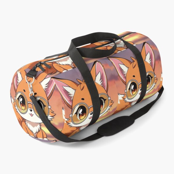 Item preview, Playful Anime Fox with Sunglasses Sunset Chibi Art designed and sold by NovaDigitalArt45.