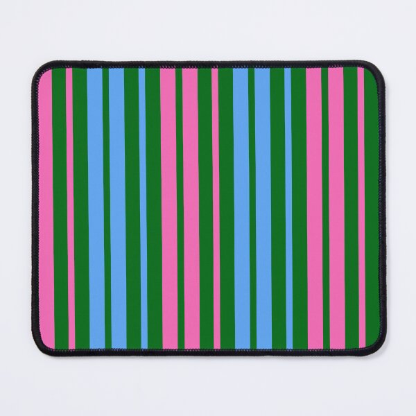 Item preview, Pink Blue Stripes On Green Pattern Design designed and sold by PatternTitan.