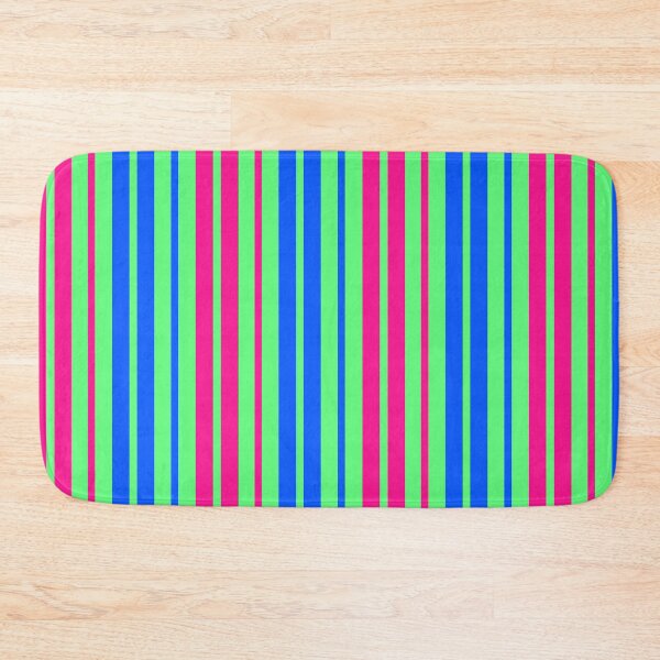 Item preview, Ponk Blue Stripes On Green Pattern Design  designed and sold by PatternTitan.