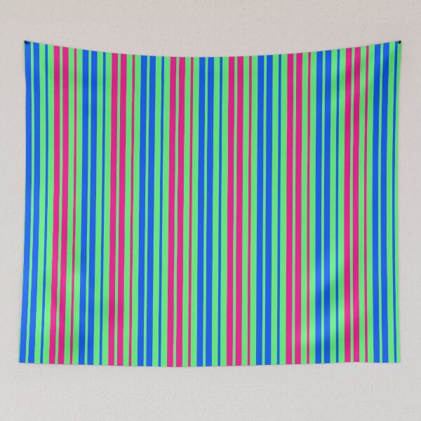 Item preview, Ponk Blue Stripes On Green Pattern Design  designed and sold by PatternTitan.