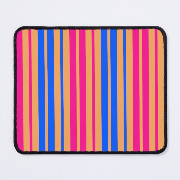 Item preview, Pink Blue Stripes On Orange Pattern Design designed and sold by PatternTitan.