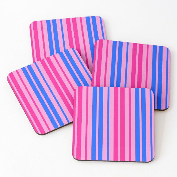 Item preview, Pink Blue Stripes On Pink Pattern Design  designed and sold by PatternTitan.