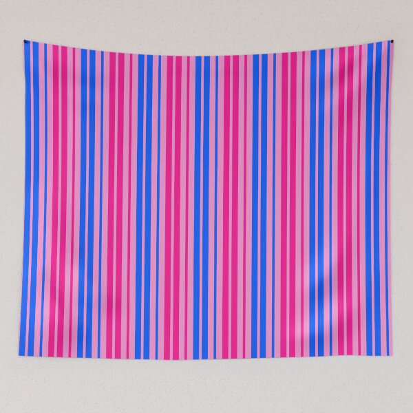 Item preview, Pink Blue Stripes On Pink Pattern Design  designed and sold by PatternTitan.