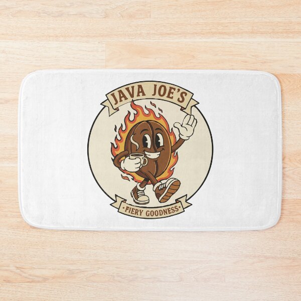 Item preview, Fiery Goodness Retro Coffee Bean - Vintage Mascot Character designed and sold by KozbiDesign.