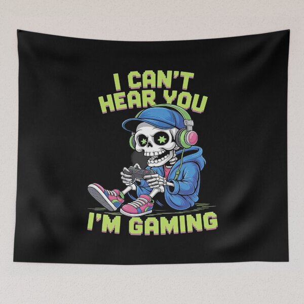 Item preview, Gamer Skeleton Gaming Video Games  designed and sold by FadeOfThrone.