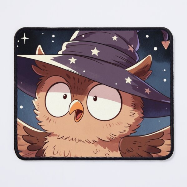 Item preview, Cute Chibi Owl Wizard with Surprised Face Hoodie Design designed and sold by NovaDigitalArt45.