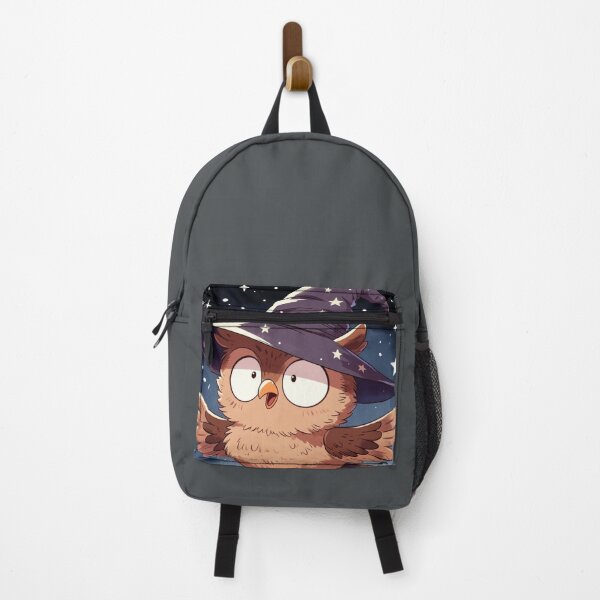 Item preview, Cute Chibi Owl Wizard with Surprised Face Hoodie Design designed and sold by NovaDigitalArt45.