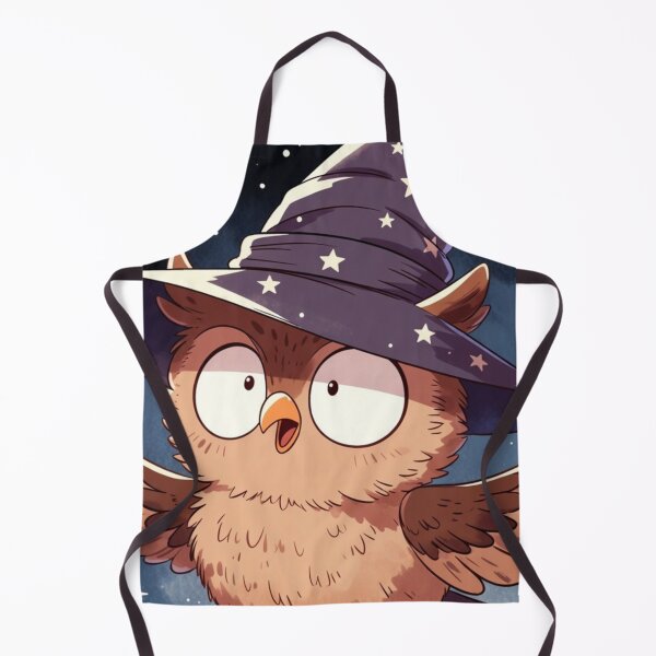 Item preview, Cute Chibi Owl Wizard with Surprised Face Hoodie Design designed and sold by NovaDigitalArt45.
