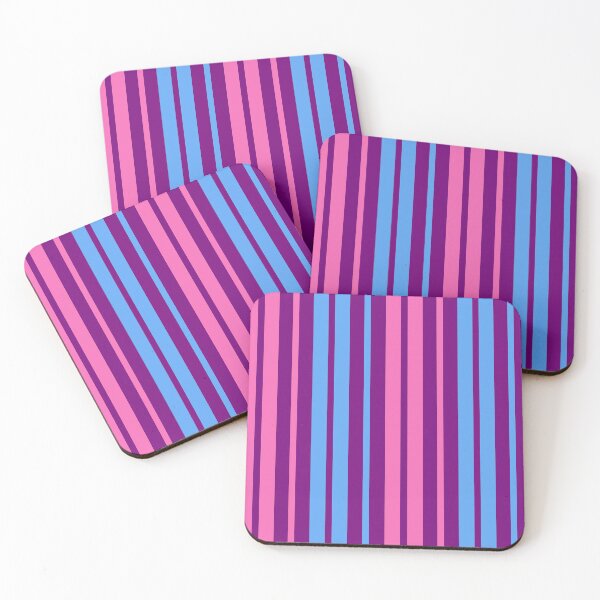 Item preview, Pink Blue Stripes On Purple Pattern Design  designed and sold by PatternTitan.