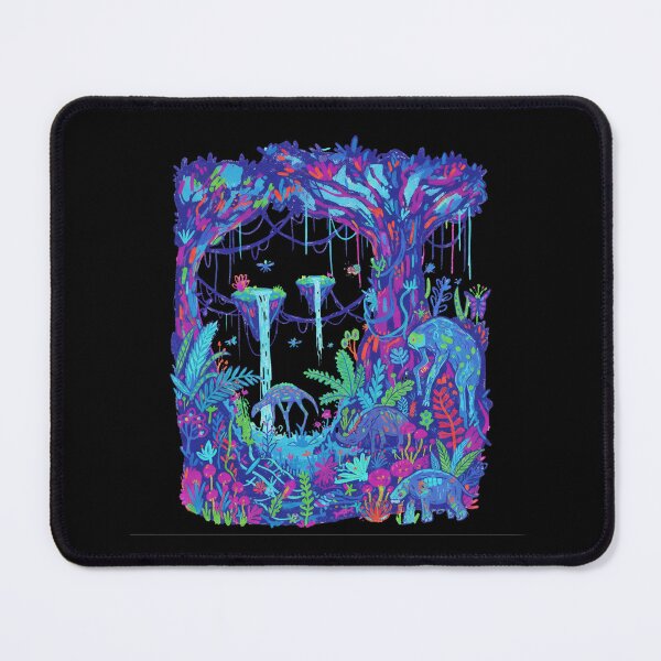 Item preview, Raw Avatar-Inspired Pandora Forest Art – Bioluminescent Fantasy Jungle Nature designed and sold by alllyxispace.