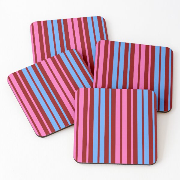 Item preview,  Pink Blue Stripes On Red Pattern Design  designed and sold by PatternTitan.