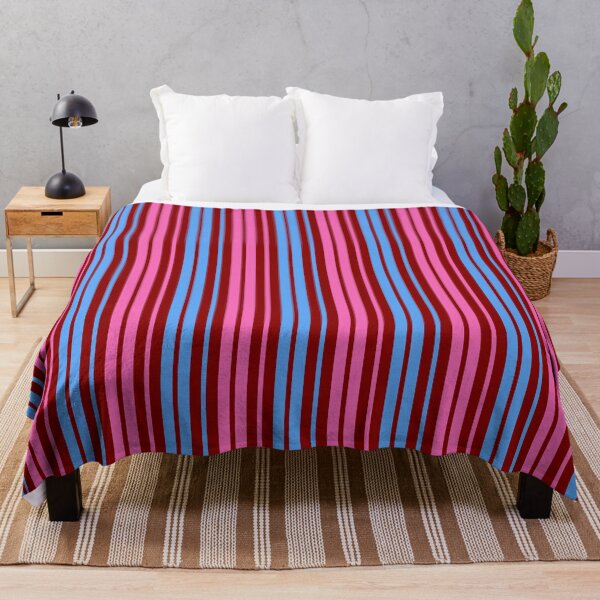 Item preview, Pink Blue Stripes On Red Pattern Design designed and sold by PatternTitan.