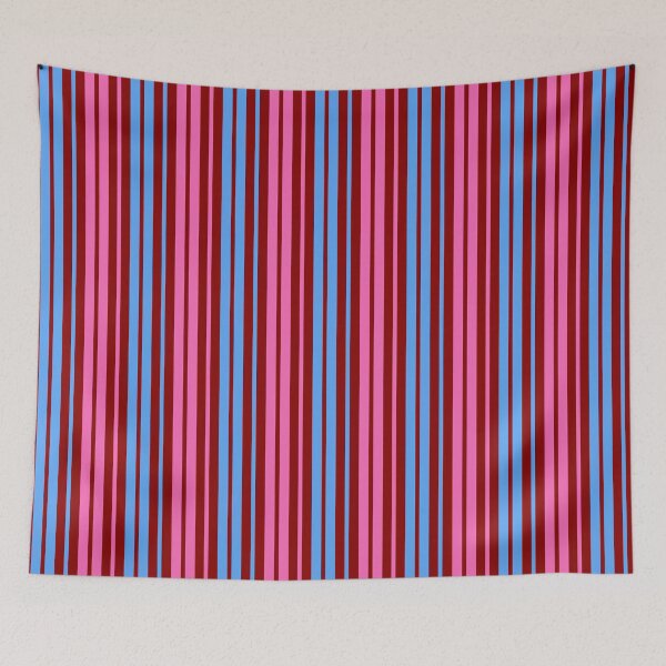 Item preview,  Pink Blue Stripes On Red Pattern Design  designed and sold by PatternTitan.