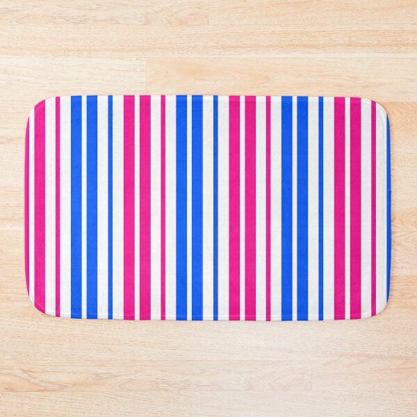 Item preview, Pink Blue Stripes On White Pattern Design  designed and sold by PatternTitan.
