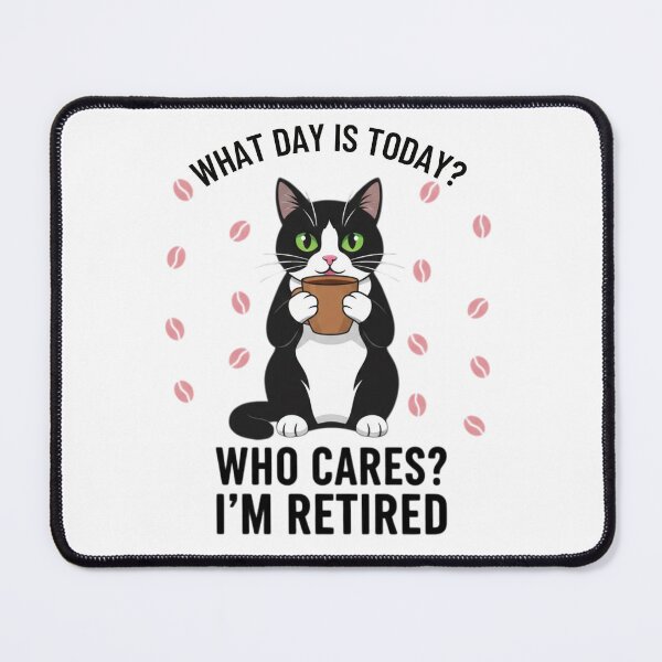 Item preview, Funny Retirement Cat Art - Tuxedo Cat Coffee Illustration - Retired Life Gift designed and sold by MS Pod Studio.