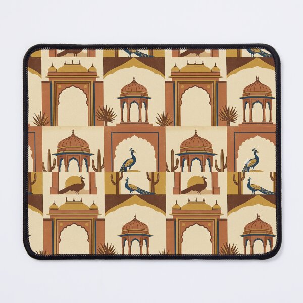 Item preview, Vintage Jaipur Heritage Poster - Nostalgic Indian Seamless Pattern designed and sold by IndoPatterns.