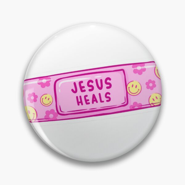 Item preview, Jesus heals bandage pink designed and sold by ssamoey.