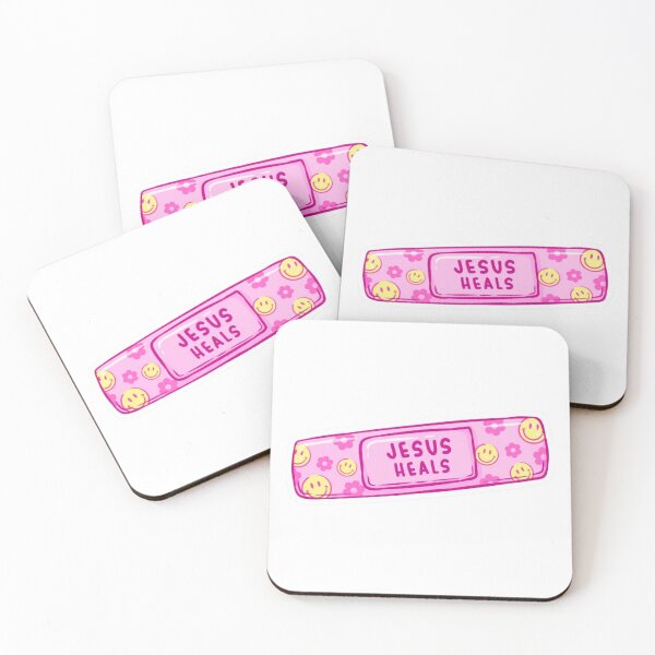 Item preview, Jesus heals bandage pink designed and sold by ssamoey.