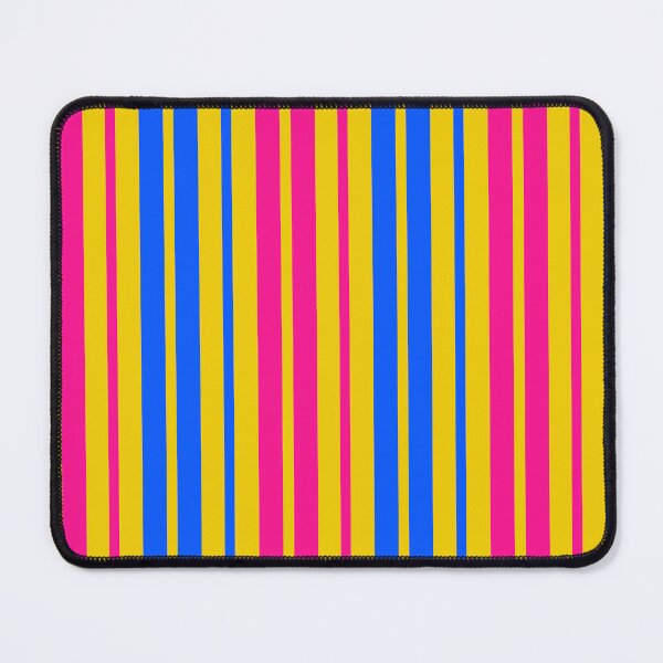 Item preview, Pink Blue Stripes On Yellow Pattern Design designed and sold by PatternTitan.