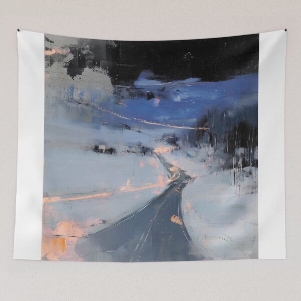 Item preview, Winter Night Road Scene designed and sold by lautir.