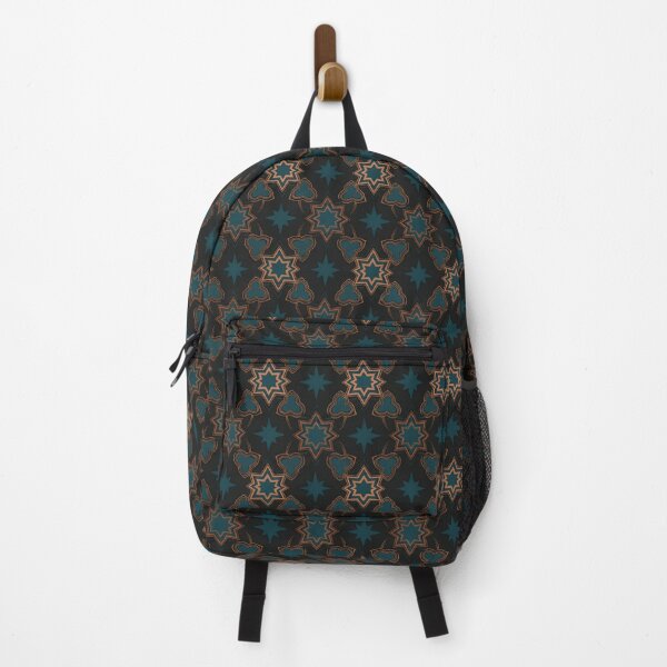 Item preview, Ethnic Tribal Handcraft Geometric Star - Luxe Indian Teal & Copper Seamless Pattern designed and sold by IndoPatterns.