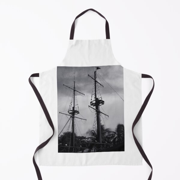 Item preview, Wooden ship mast, black and white photo, with clear sky designed and sold by Fran Cost.