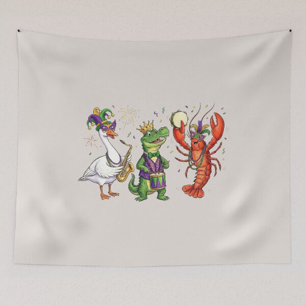 Item preview, Funny Mardi Gras Animal Parade Classic T-Shirt – Crocodile Crawfish Goose Carnival 2026 designed and sold by cogiaovuong.