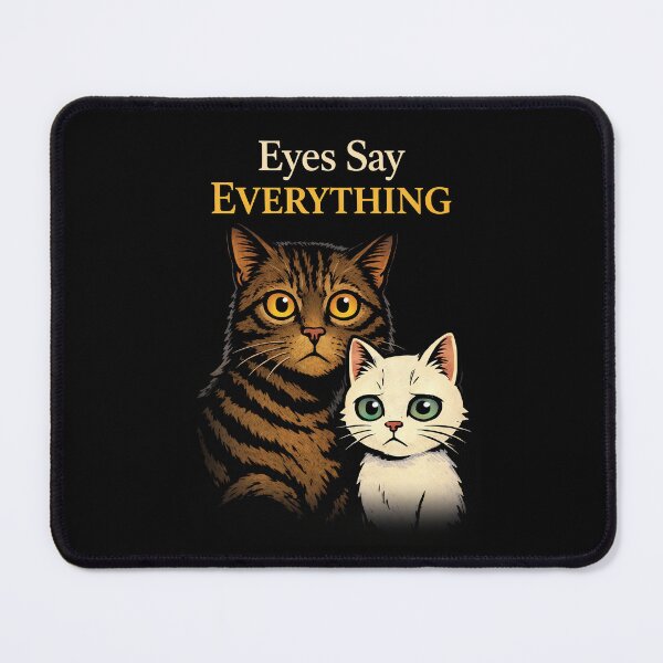Item preview, Eyes That Speak – Comic Style Cat Pair With Expressive Look designed and sold by NaturEdeN.