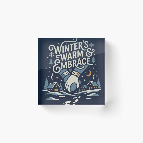 Item preview, Winter's Warm Embrace - Cozy Snowy Landscape & Mittens Illustration designed and sold by HappySproutArt.