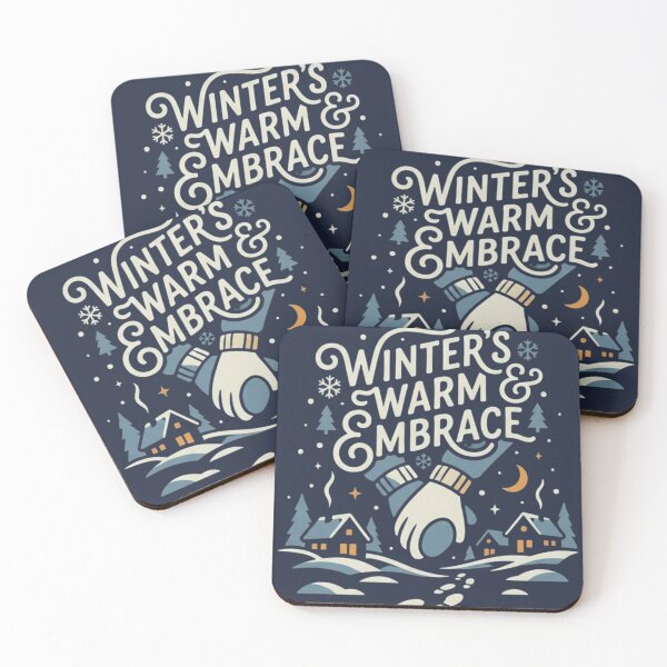 Item preview, Winter's Warm Embrace - Cozy Snowy Landscape & Mittens Illustration designed and sold by HappySproutArt.