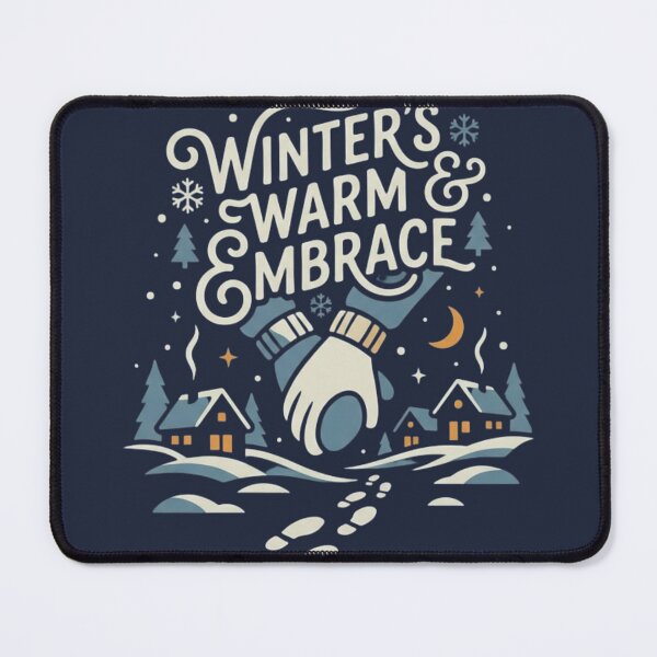 Item preview, Winter's Warm Embrace - Cozy Snowy Landscape & Mittens Illustration designed and sold by HappySproutArt.