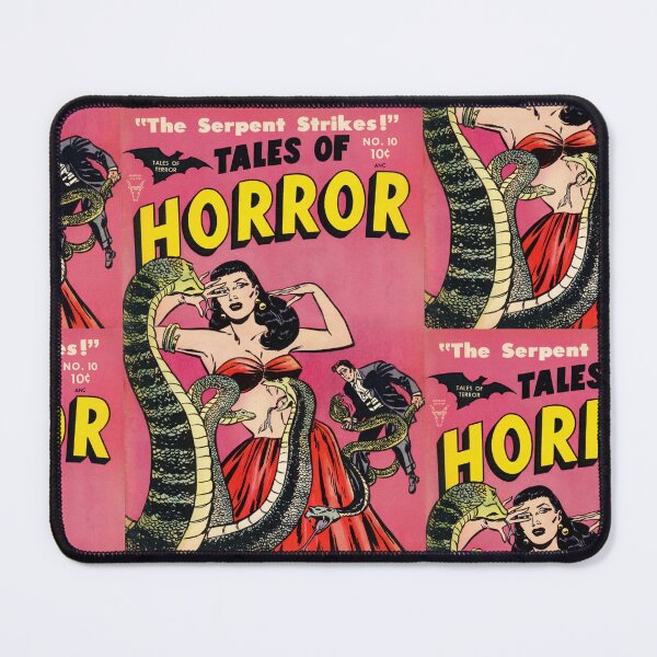 Item preview, Woman Attacked Poster : Retro Snake Attack Wall Art Print Decor designed and sold by artofuniverse.