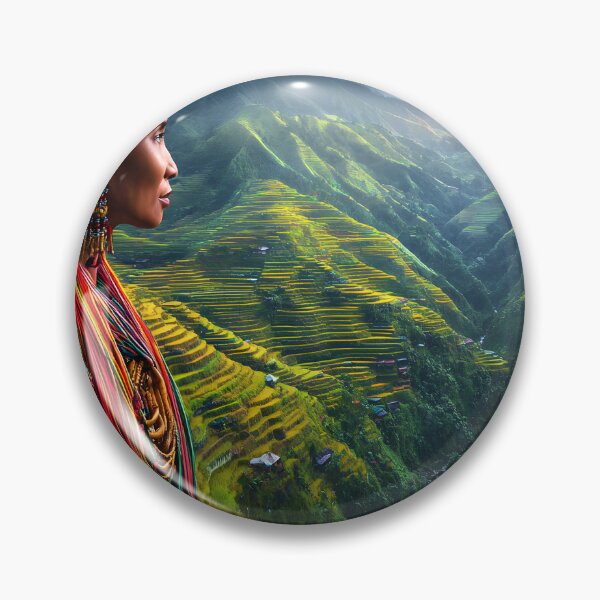 Item preview, Majestic Landscape with Woman in Traditional Attire designed and sold by Artessie.