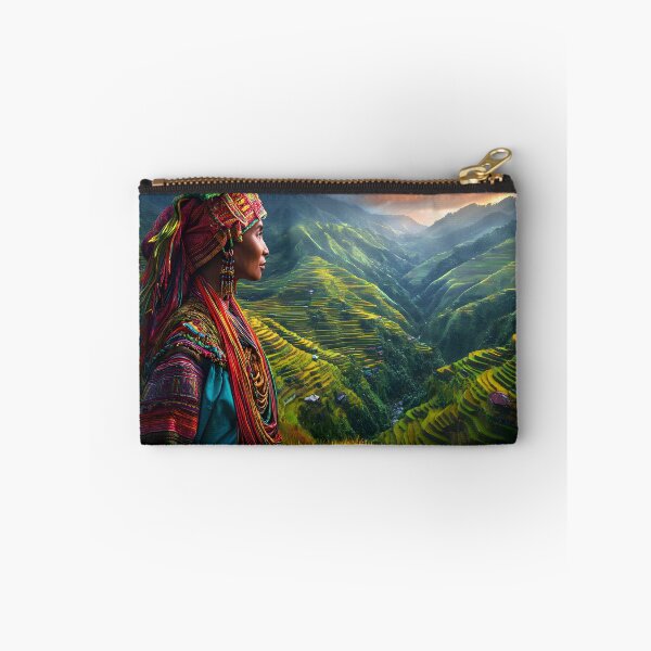 Item preview, Majestic Landscape with Woman in Traditional Attire designed and sold by Artessie.