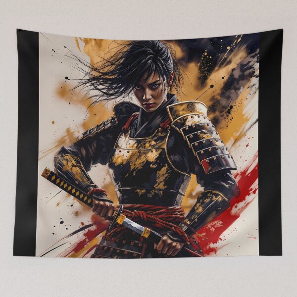 Item preview, Fierce Samurai Warrior Woman designed and sold by RkskArt.