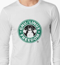 starbucks linux penguin Long Sleeve T-Shirt