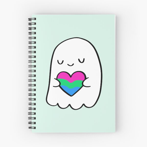 Item preview, Polysexual Love Ghost – Valentine Pride Illustration designed and sold by Cannaxes Studio.
