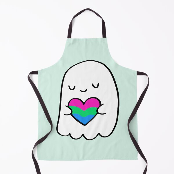 Item preview, Polysexual Love Ghost – Valentine Pride Illustration designed and sold by Cannaxes Studio.