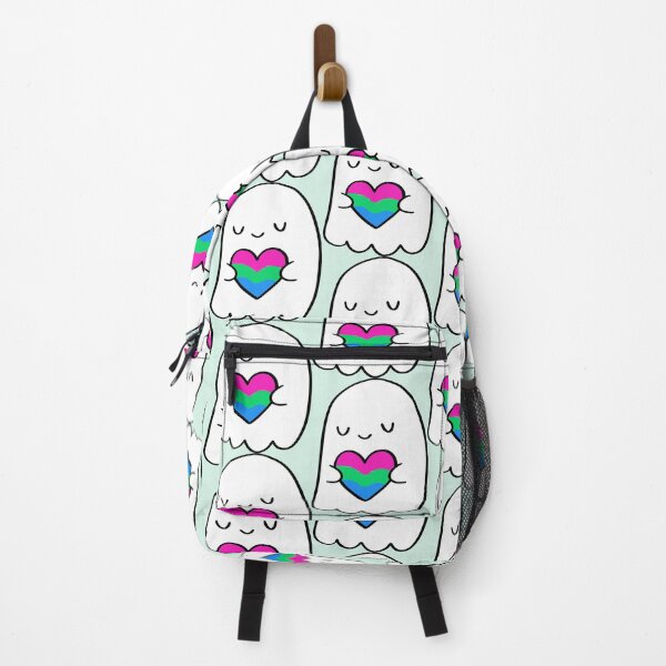 Item preview, Polysexual Love Ghost – Valentine Pride Illustration designed and sold by Cannaxes Studio.