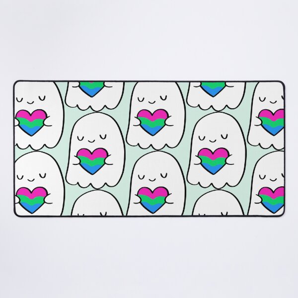 Item preview, Polysexual Love Ghost – Valentine Pride Illustration designed and sold by Cannaxes Studio.